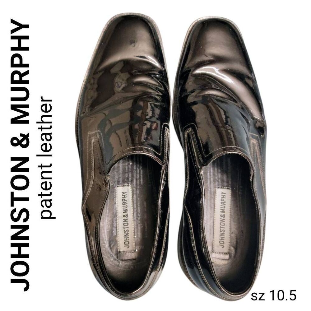 Shoes Dress Formal Johnston & Murphy Black Patent Leather Business Professional
